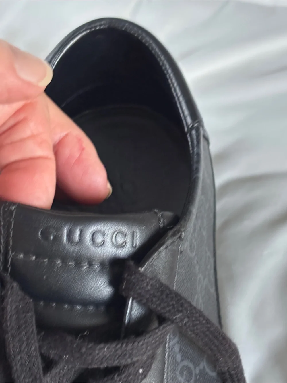 Gucci GG Supreme canvas and leather sneakers